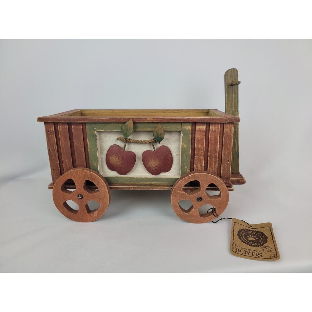 The Boyds Collection LTD Boyds Bears Coras Apple Wagon Wood Home Decor 658206-1